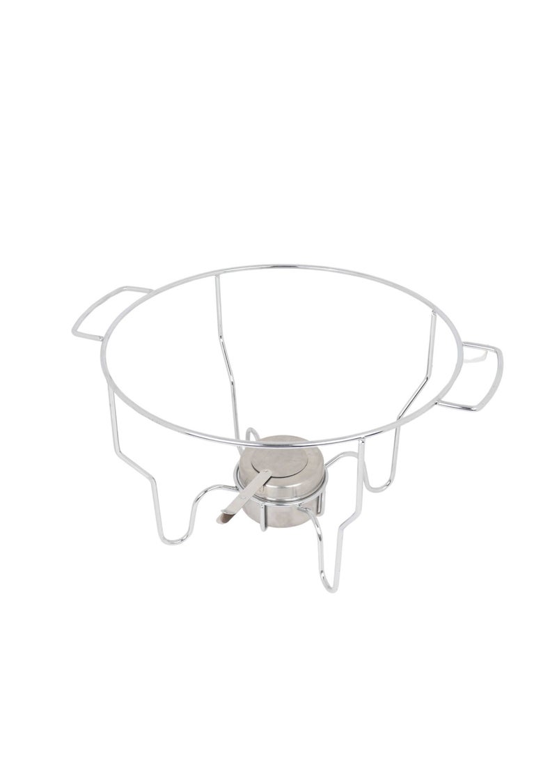 HOMEVEO Stainless steel buffet warmer with glass lid, 3.5L water bowl with inner serving divider - Image 5